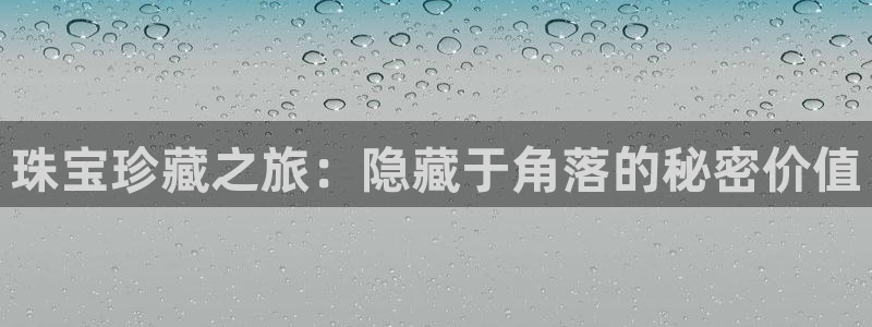 新宝5平台登陆：珠宝珍藏之旅：隐藏于角落的秘密价值