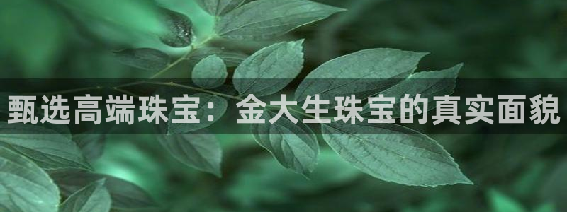 新宝5下载app：甄选高端珠宝：金大生珠宝的真实面貌