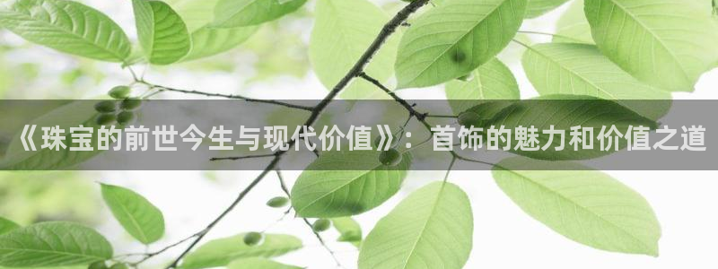新宝5网站：《珠宝的前世今生与现代价值》：首饰的魅力和价值之道
